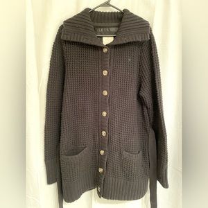 Aerie black heavyweight knit sweater cardigan